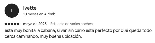 Comentarios Renta de Cabaña Lunamielera Capulin